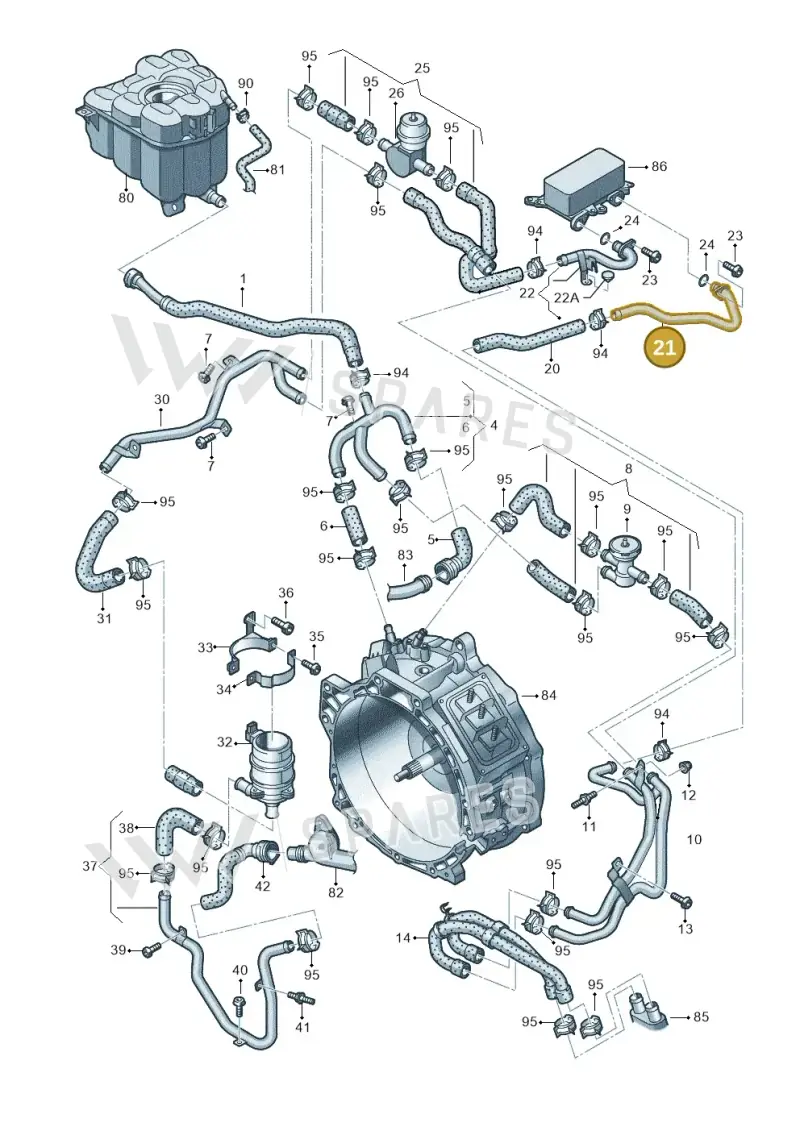 7P0121065AC — Volkswagen Touareg BlueMotion (2014-2018) diagram 693121320, position 21