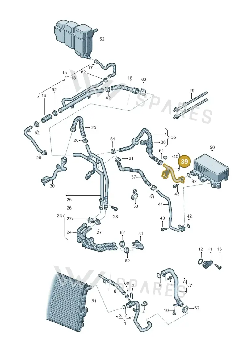 7P0121065M — Volkswagen Touareg BlueMotion (2014-2018) diagram 693121500, position 39