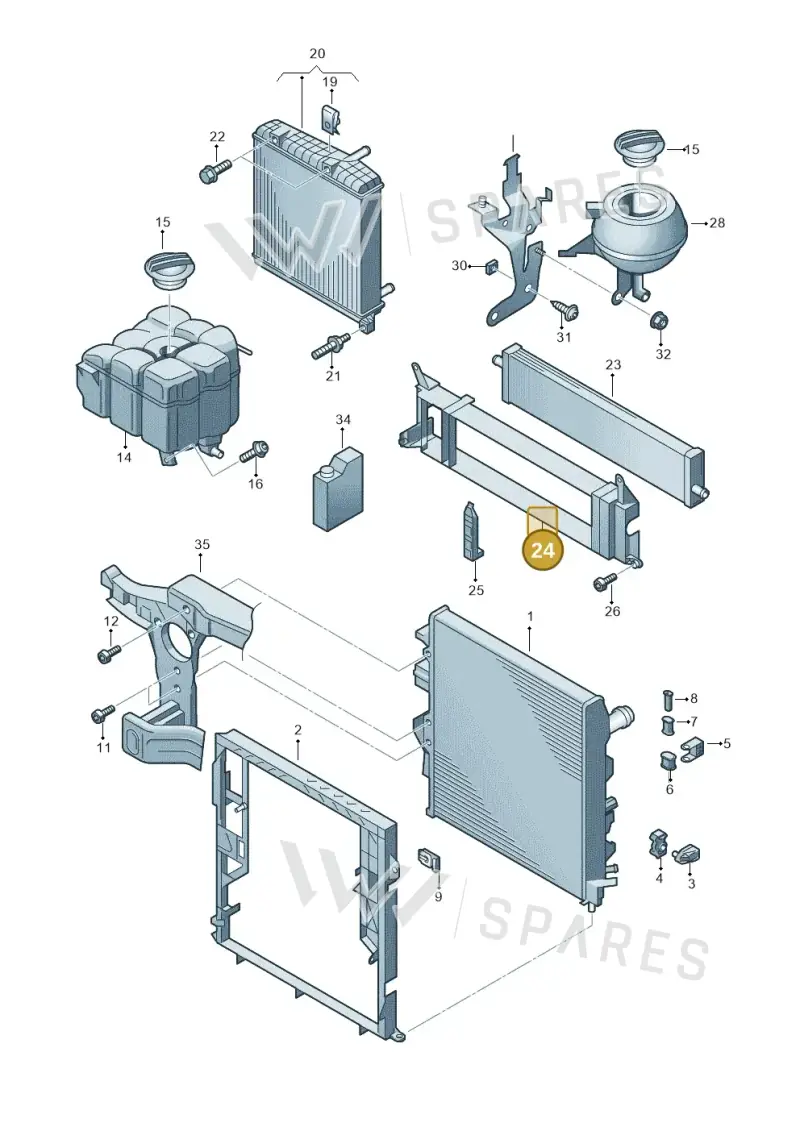7P0121093C — Volkswagen Touareg BlueMotion (2014-2018) diagram 693121800, position 24