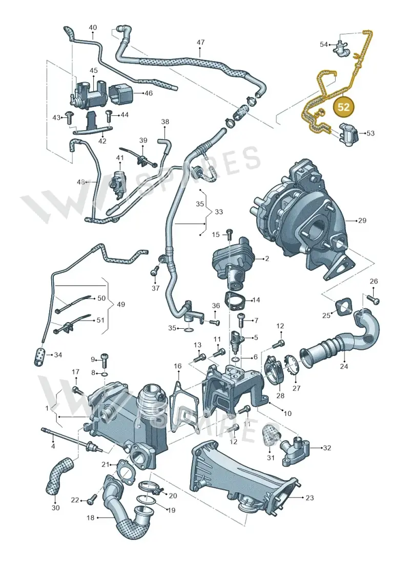 7P0133798H — Volkswagen Touareg BlueMotion (2014-2018) diagram 693131700, position 52