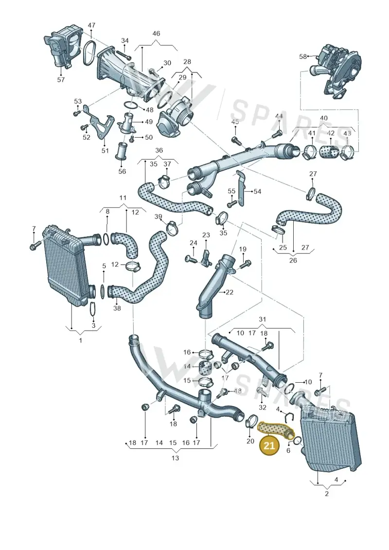 7P0145943 — Volkswagen Touareg BlueMotion (2014-2018) diagram 693145860, position 21