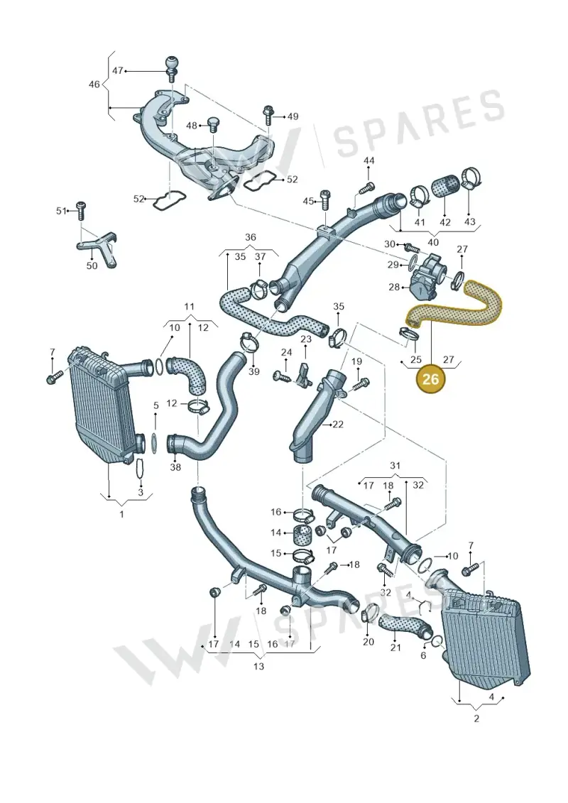 7P0145972A — Volkswagen Touareg (2010-2012) diagram 693145850, position 26