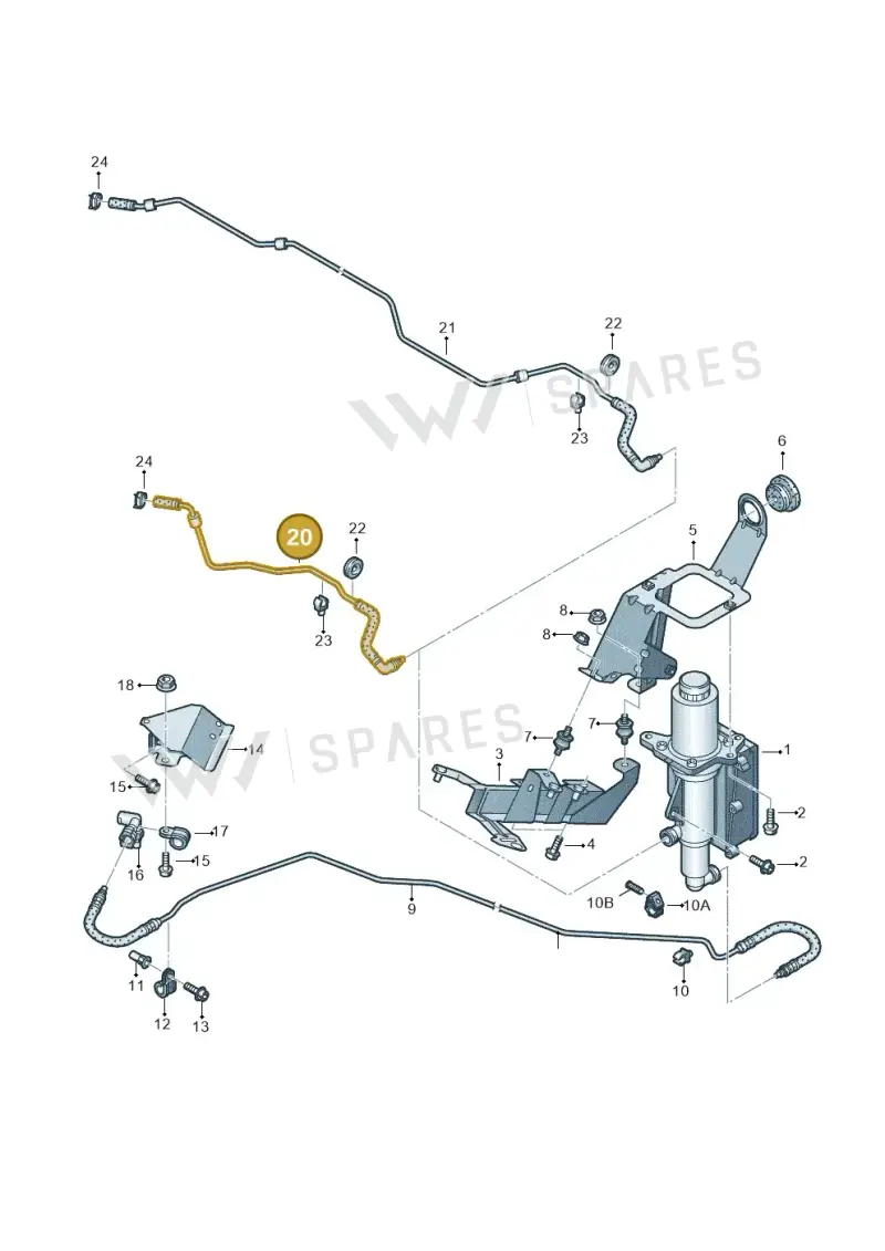 7P0198415F — Volkswagen Touareg BlueMotion (2014-2018) diagram 693142100, position 20