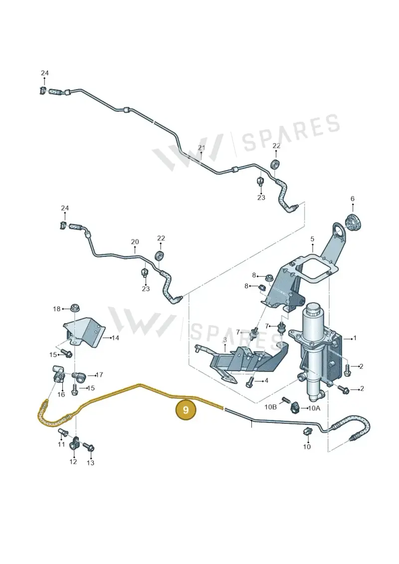 7P0198415G — Volkswagen Touareg BlueMotion (2014-2018) diagram 693142100, position 9