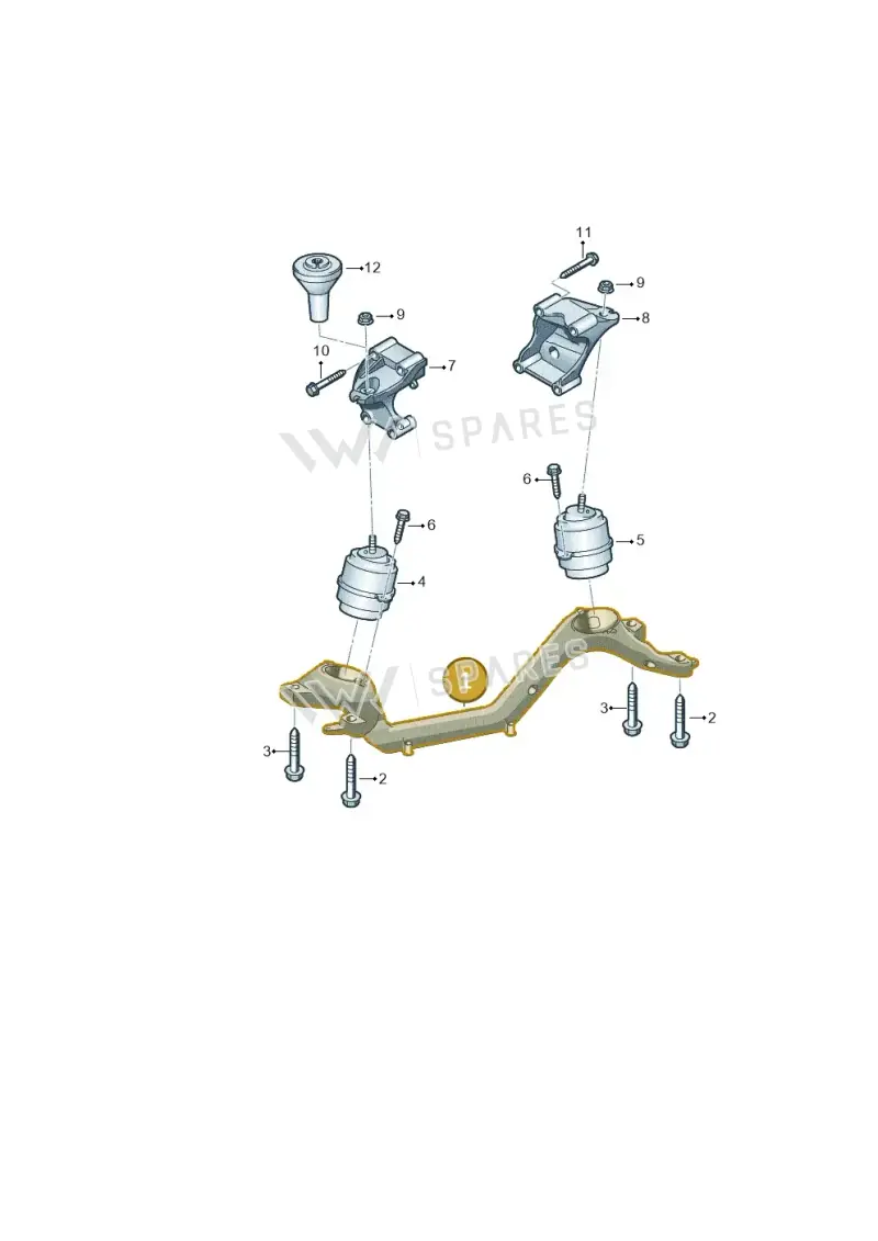 7P0199207 — Volkswagen Touareg BlueMotion (2014-2018) diagram 274199500, position 1