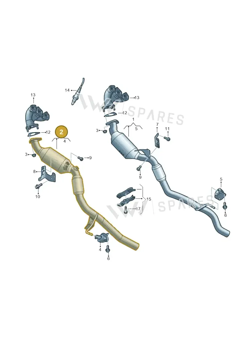 7P0254301CX — Volkswagen Touareg BlueMotion (2014-2018) diagram 693253550, position 2