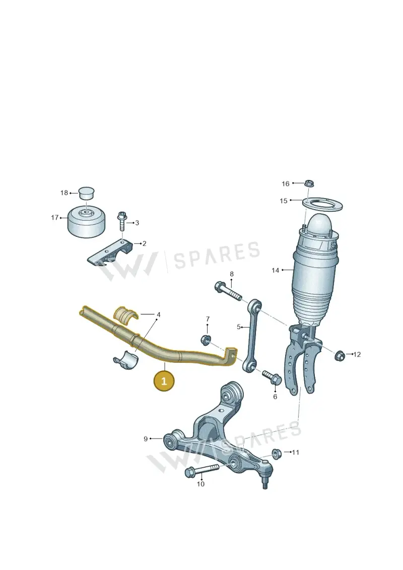 7P0411025F — Volkswagen Touareg BlueMotion (2014-2018) diagram 693411050, position 1