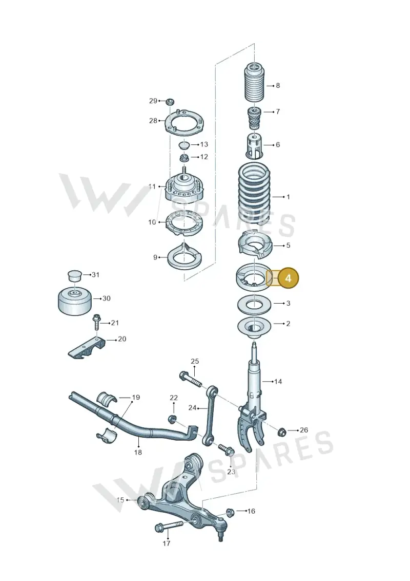 7P0411178A — Volkswagen Touareg BlueMotion (2014-2018) diagram 693411000, position 4