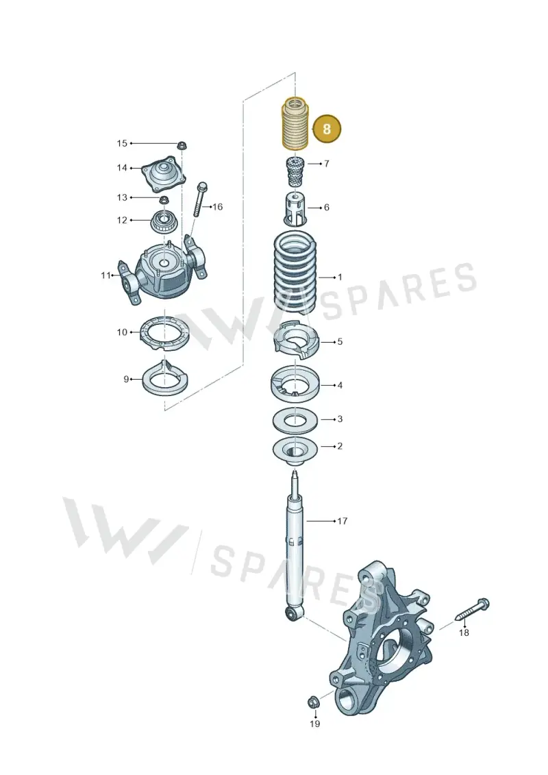 7P0412137 — Volkswagen Touareg BlueMotion (2014-2018) diagram 693511000, position 8