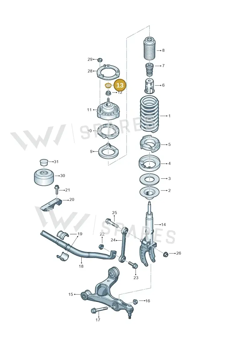 7P0412409 — Volkswagen Touareg BlueMotion (2014-2018) diagram 693411000, position 13