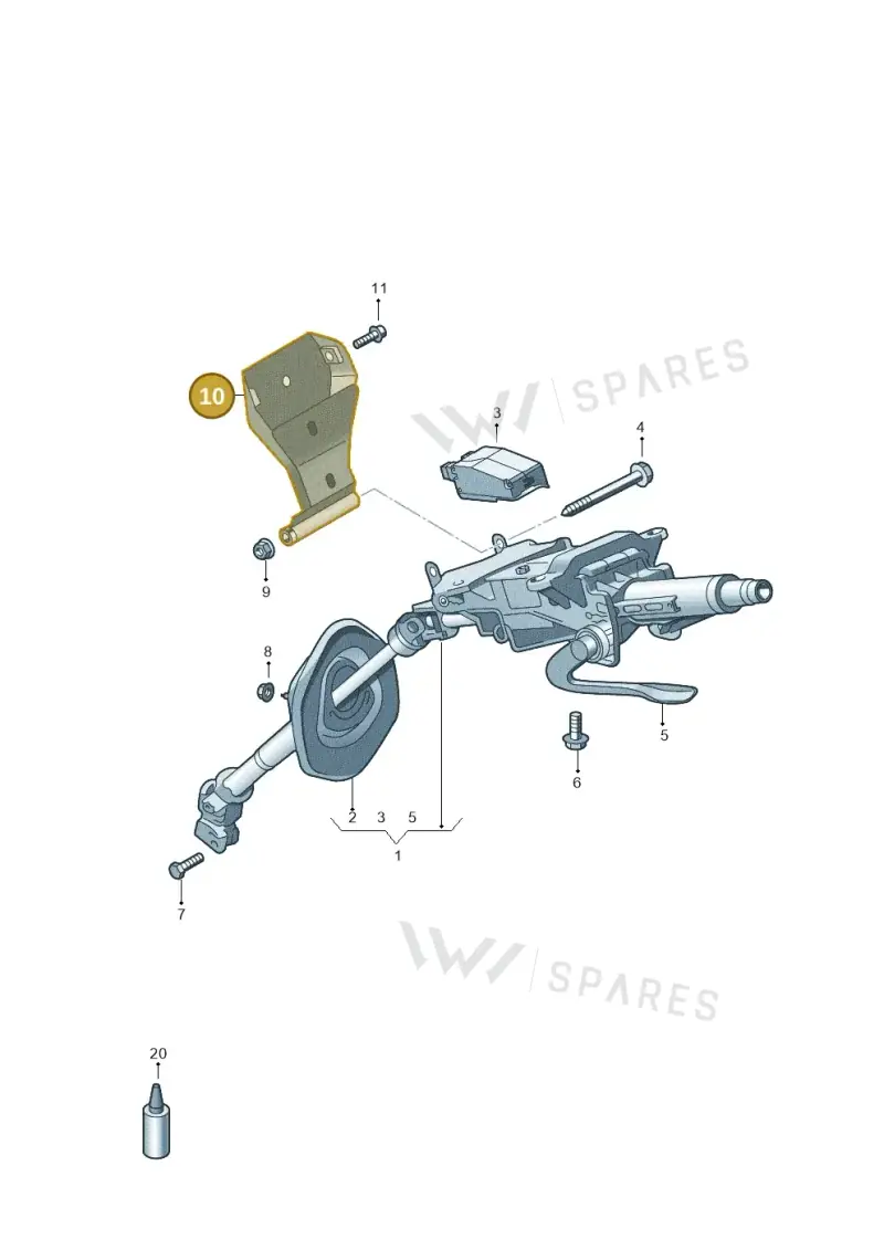 7P0419293C — Volkswagen Touareg BlueMotion (2014-2018) diagram 693419400, position 10