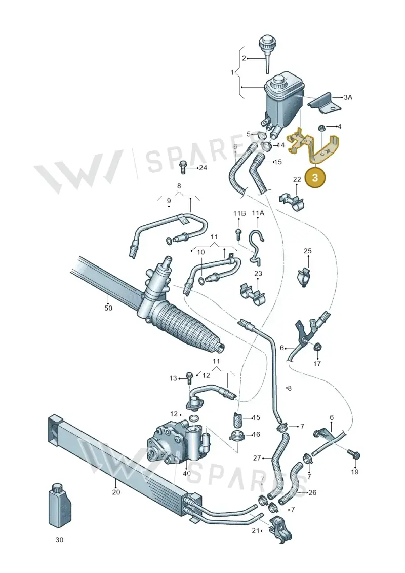 7P0422491D — Volkswagen Touareg BlueMotion (2014-2018) diagram 693422520, position 3