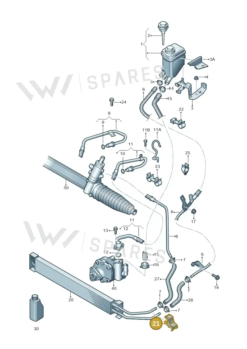 7P0422849A — Volkswagen Touareg BlueMotion (2014-2018) diagram 693422520, position 21