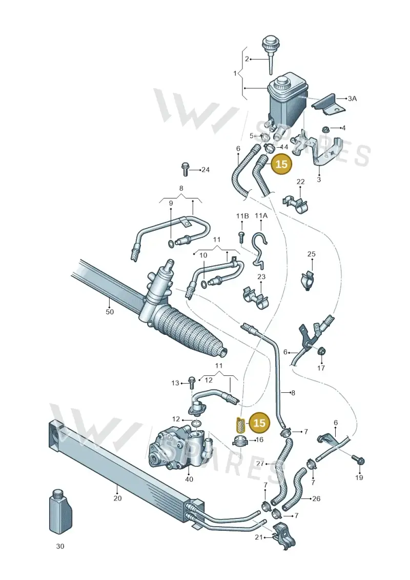 7P0422889B — Volkswagen Touareg BlueMotion (2014-2018) diagram 693422520, position 15