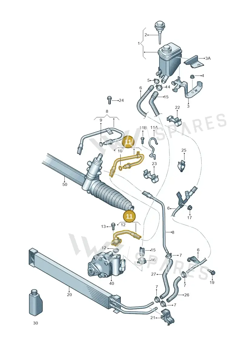 7P0422893AD — Volkswagen Touareg BlueMotion (2014-2018) diagram 693422520, position 11