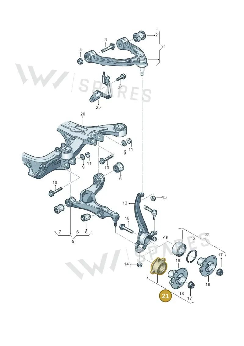 7P0498287 — Volkswagen Touareg BlueMotion (2014-2018) diagram 693407000, position 21