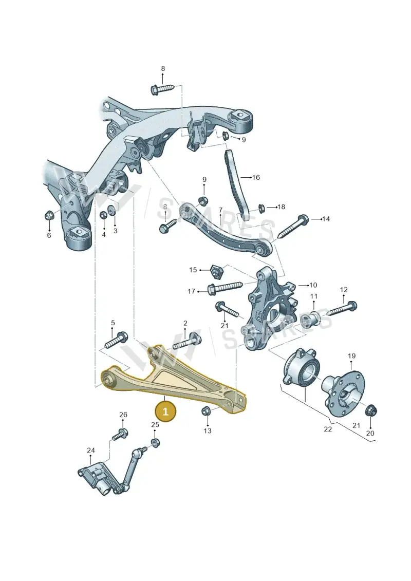 7P0505311E — Volkswagen Touareg BlueMotion (2014-2018) diagram 693505300, position 1