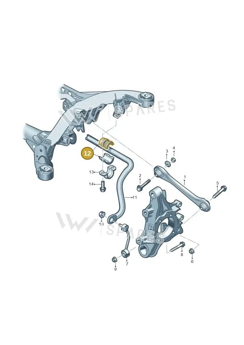 7P0511413A — Volkswagen Touareg BlueMotion (2014-2018) diagram 693501200, position 12