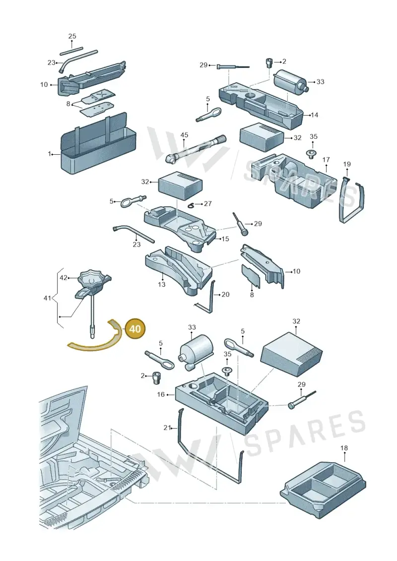 7P0601125A — Volkswagen Touareg BlueMotion (2014-2018) diagram 693012000, position 40