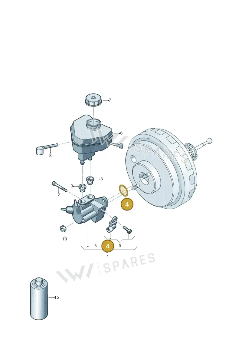 7P0611243 — Volkswagen Touareg BlueMotion (2014-2018) diagram 693611100, position 4