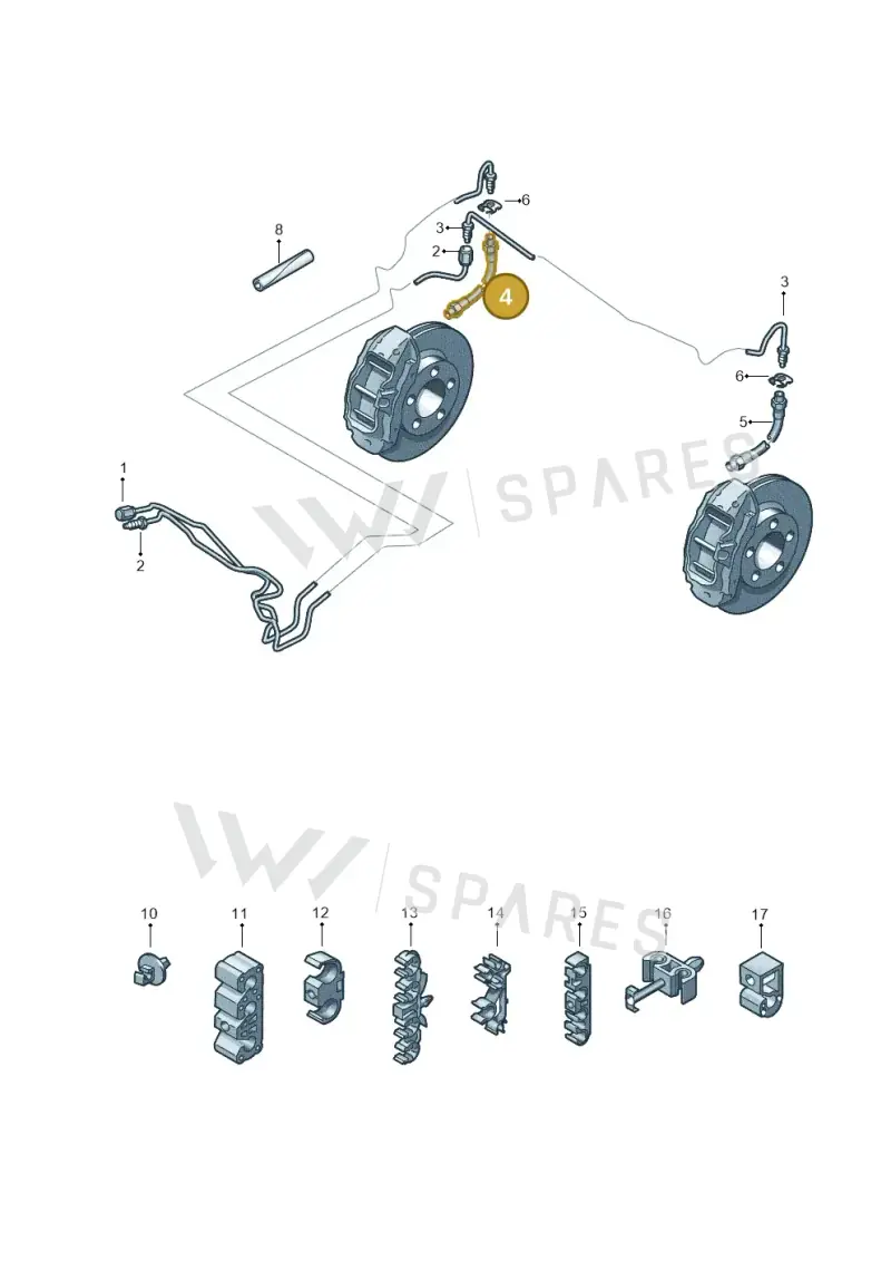 7P0611776 — Volkswagen Touareg BlueMotion (2014-2018) diagram 693611300, position 4