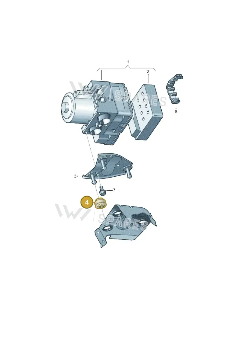 7P0614177 — Volkswagen Touareg BlueMotion (2014-2018) diagram 693614100, position 4