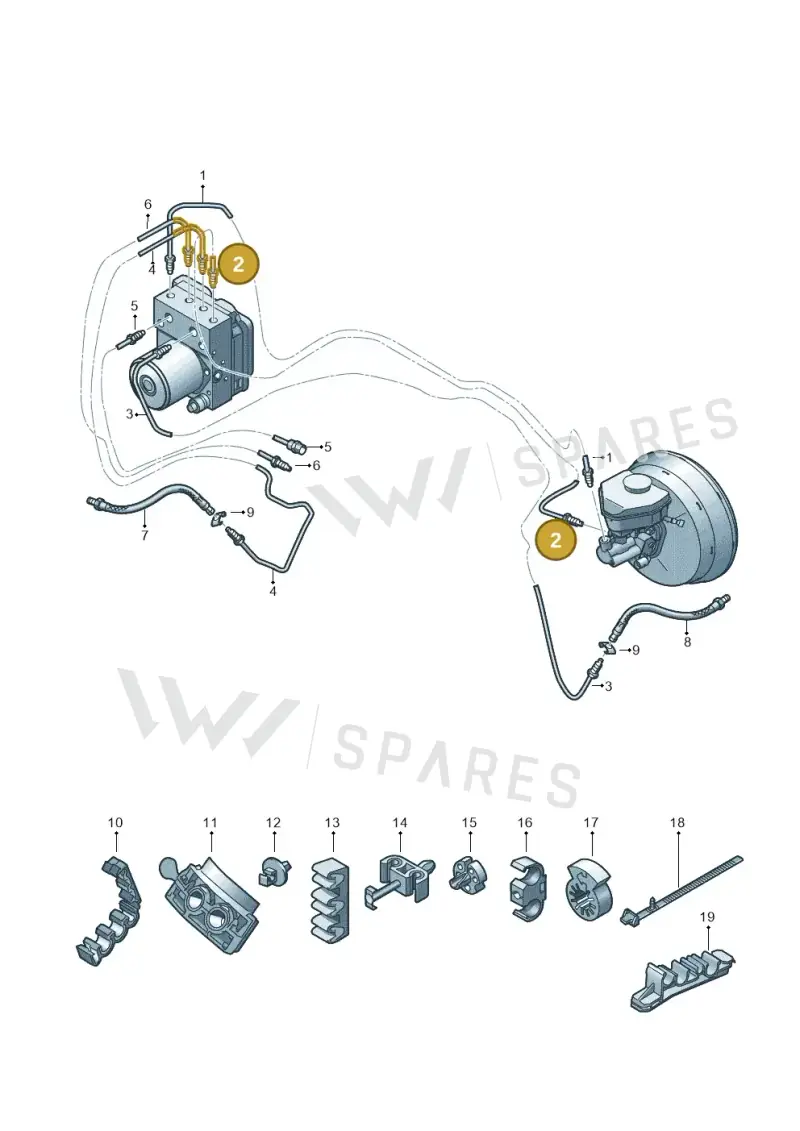 7P0614742E — Volkswagen Touareg BlueMotion (2014-2018) diagram 693611200, position 2