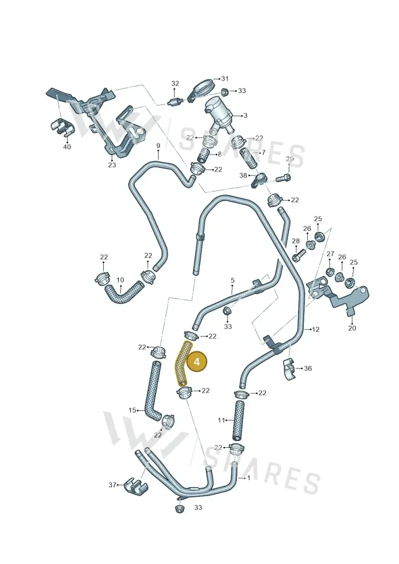 7P0815983 — Volkswagen Touareg BlueMotion (2014-2018) diagram 787819150, position 4