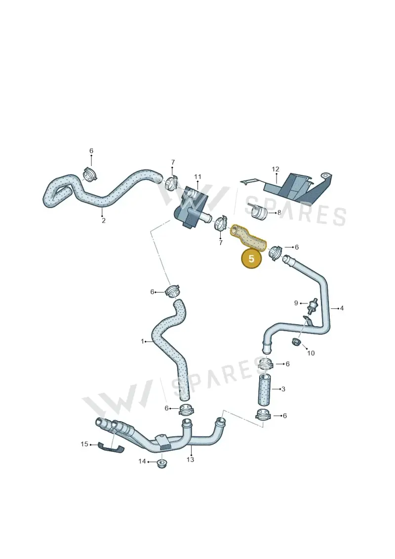 7P0815984 — Volkswagen Touareg BlueMotion (2014-2018) diagram 693819200, position 5