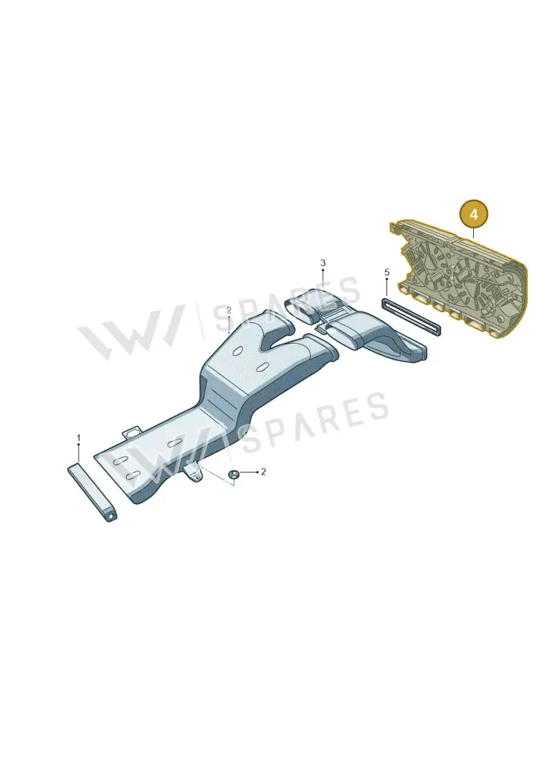 7P0819024 — Volkswagen Touareg BlueMotion (2014-2018) diagram 693819050, position 4