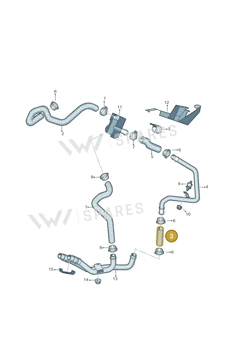 7P0819308 — Volkswagen Touareg BlueMotion (2014-2018) diagram 693819200, position 3