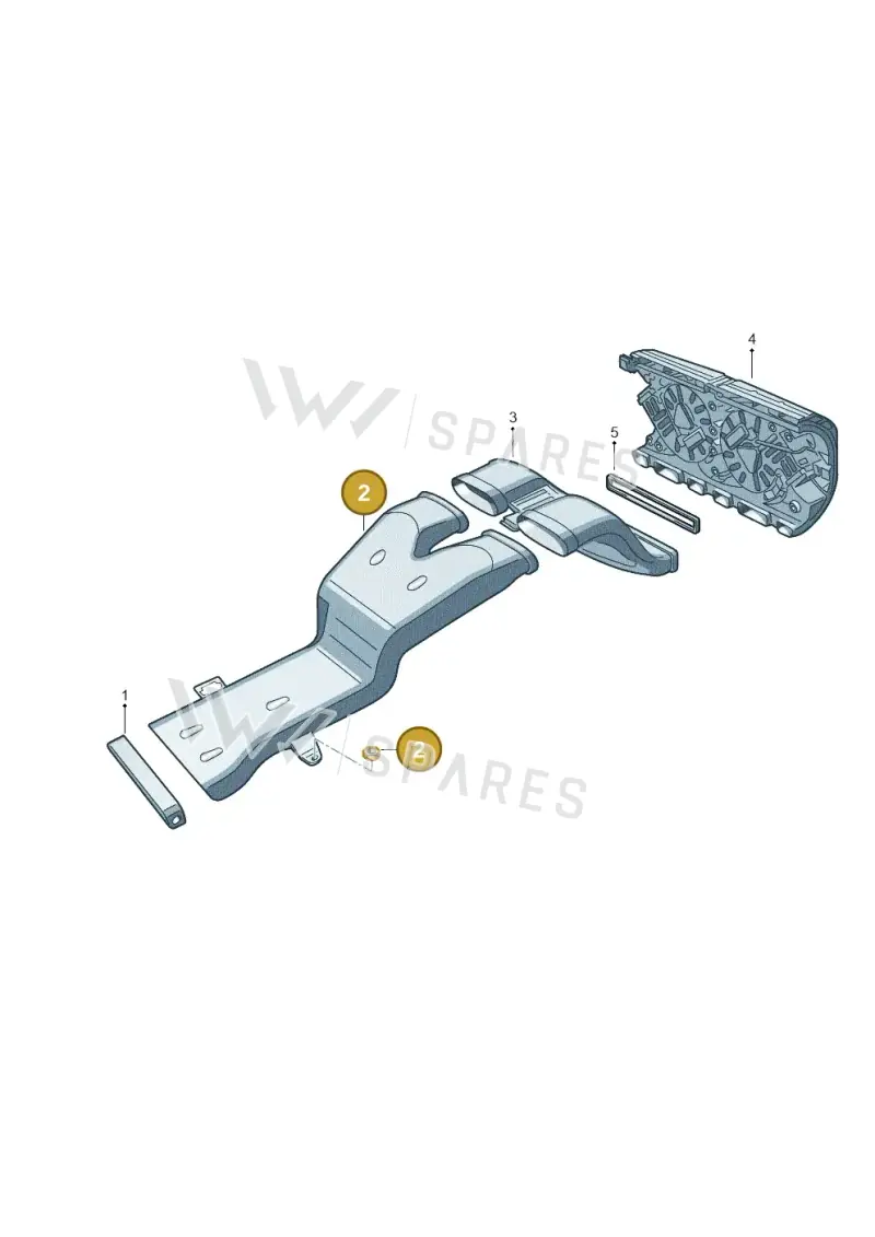 7P0819505 — Volkswagen Touareg BlueMotion (2014-2018) diagram 693819050, position 2