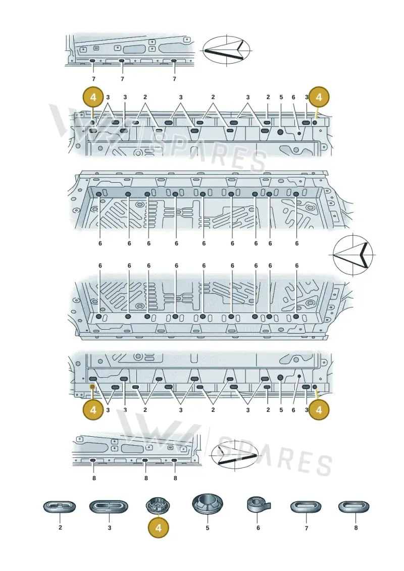 7P0899073 — Volkswagen ID.4 Pro (2020-2023) diagram 11a803039, position 4