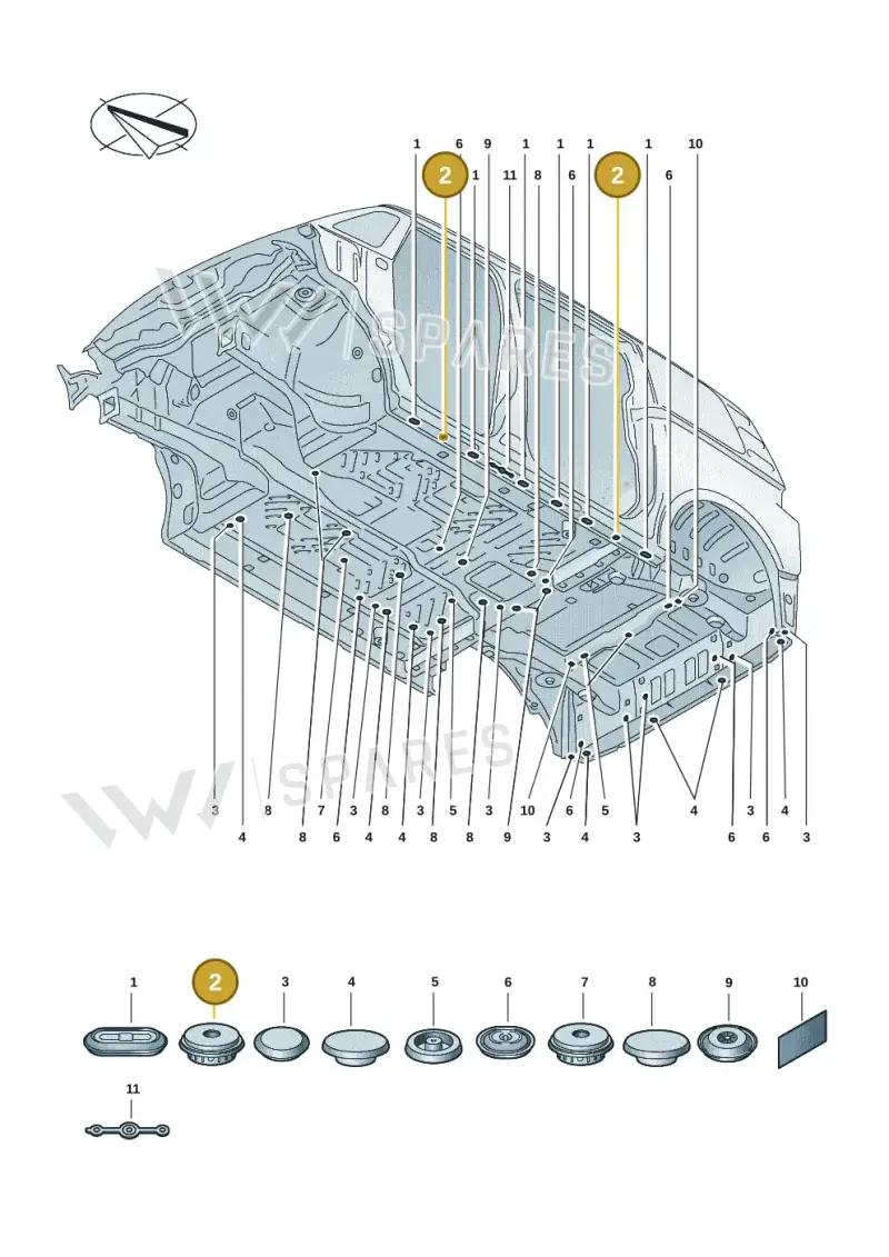 7P0899073 — Volkswagen ID.Buzz (2022-) diagram 15a803670, position 2