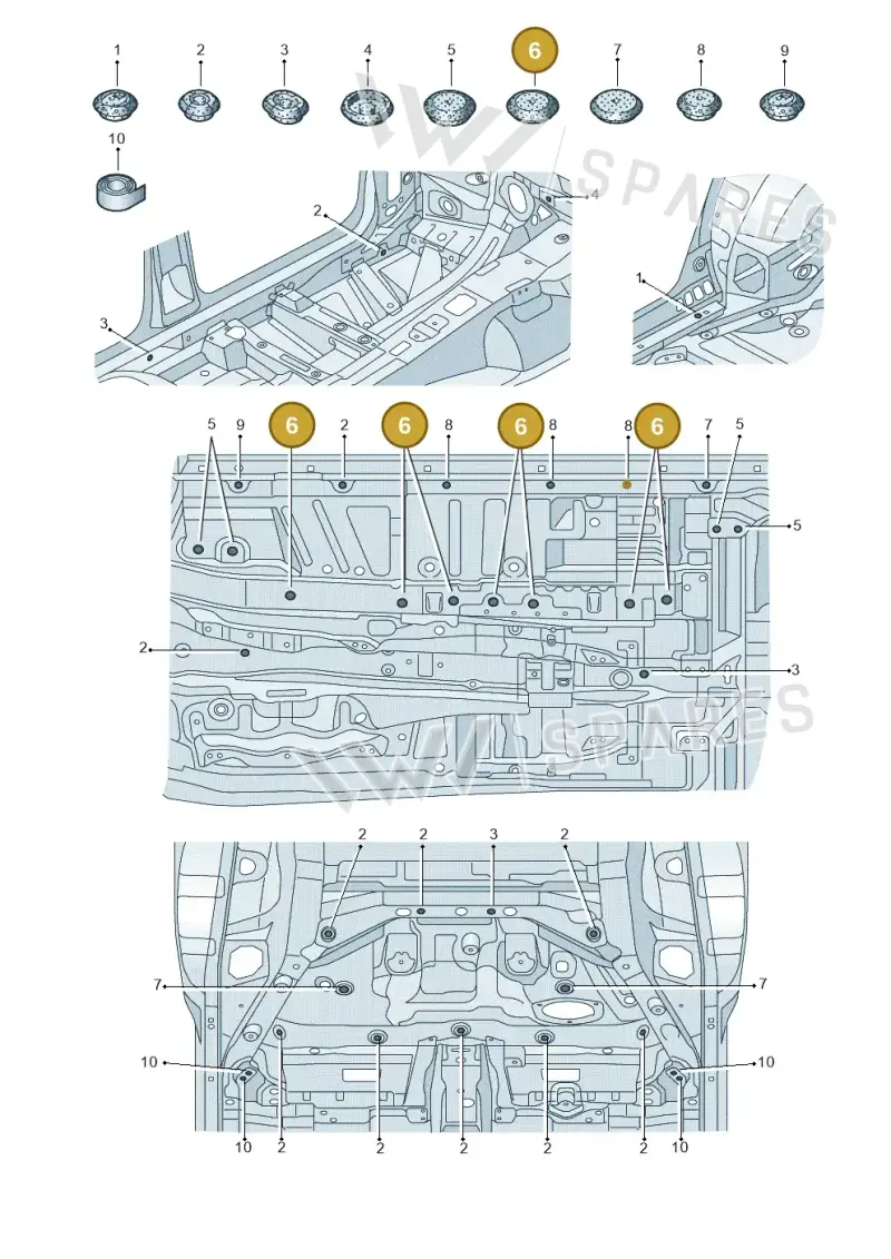 7P0899183 — Audi RS6 Avant (2019-2025) diagram 435803350, position 6