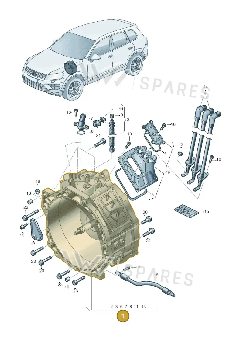 7P0901153D — Volkswagen Touareg (2014-2018) diagram 787901000, position 1