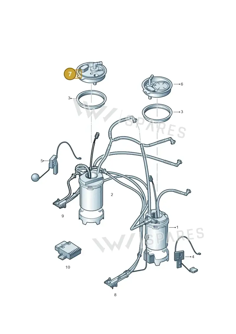 7P0919679A — Volkswagen Touareg BlueMotion (2014-2018) diagram 478919300, position 7