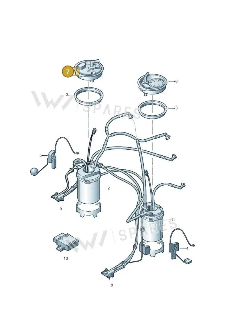 7P0919679B — Volkswagen Touareg BlueMotion (2014-2018) diagram 478919300, position 7