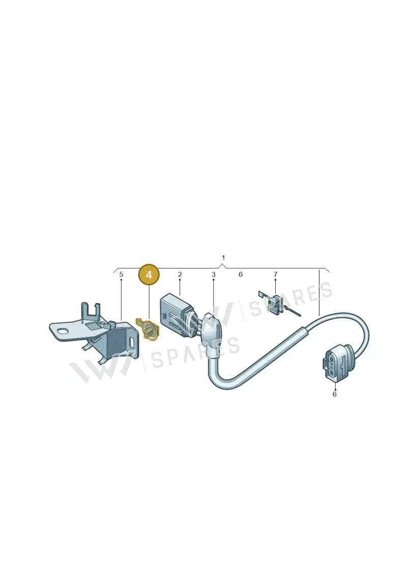 7P0971830 — Volkswagen Caddy Maxi Kombi (2020-2024) diagram 890971700, position 4