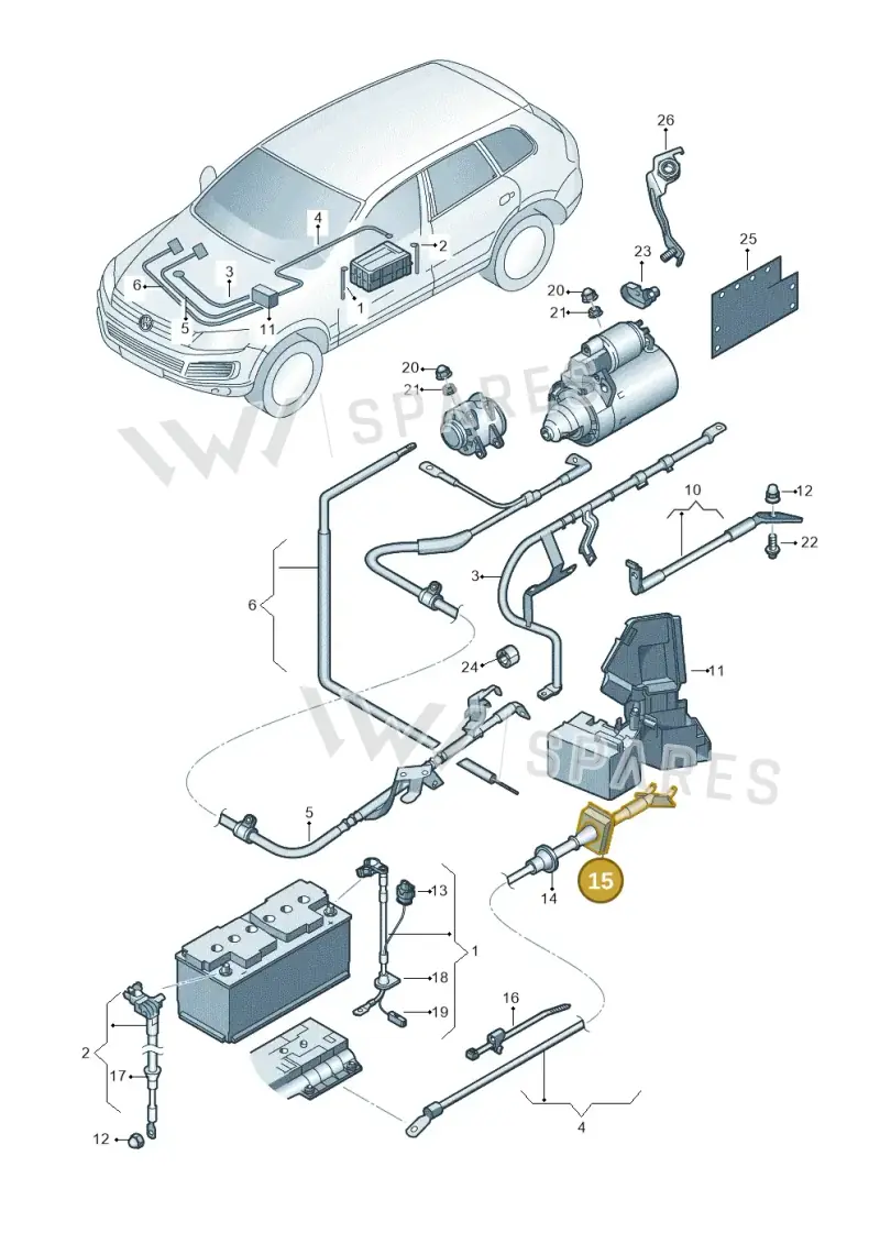 7P0971841E — Volkswagen Touareg BlueMotion (2014-2018) diagram 693971040, position 15