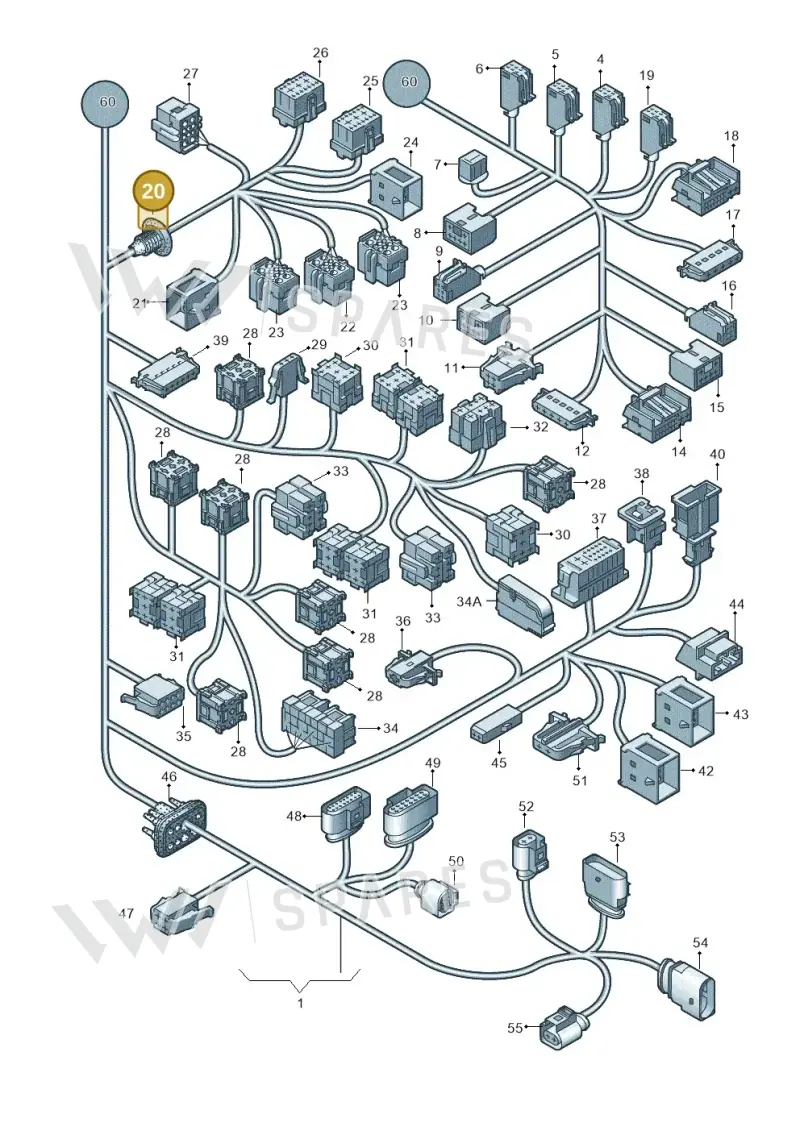 7P0971841K — Volkswagen Transp. caravelle (2011-2015) diagram 679971810, position 20