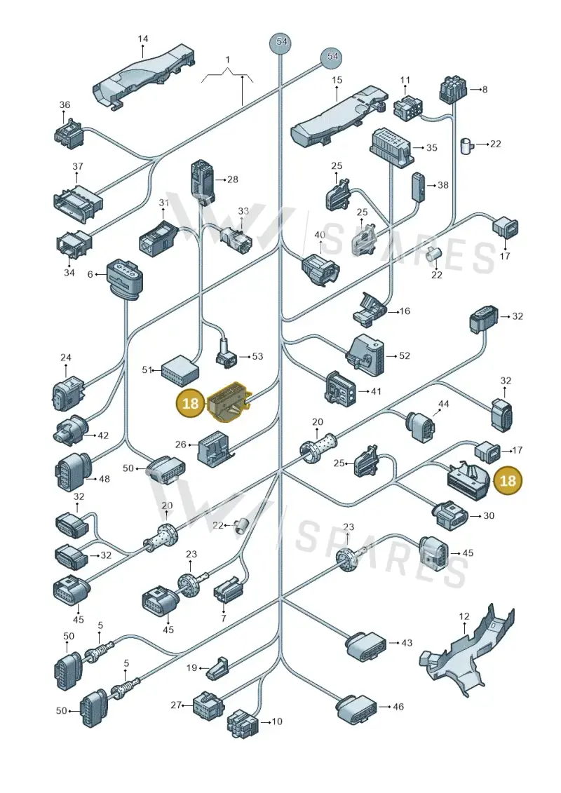 7P0972641 — Volkswagen Touareg (2012-2014) diagram 693971830, position 18