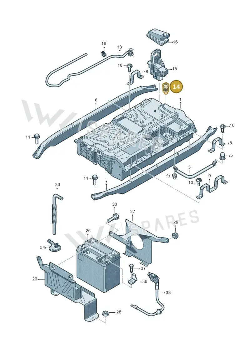 7P0972982DH — Audi Q5 qu. 2.0 TDI (2012-2017) diagram 647915100, position 14