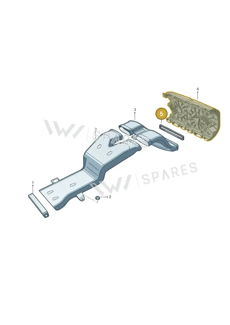 7P0998191 — Volkswagen Touareg BlueMotion (2014-2018) diagram 693819050, position 5