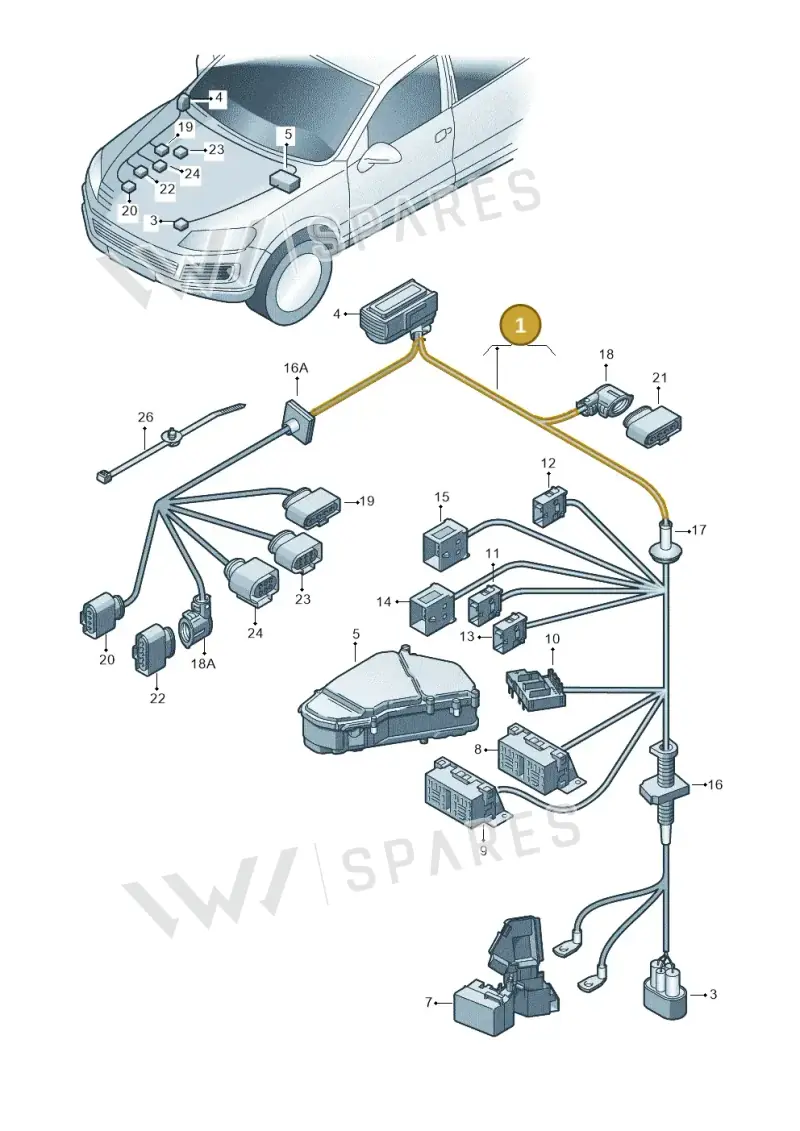 7P1971072C — Volkswagen Touareg (2014-2018) diagram 693971180, position 1