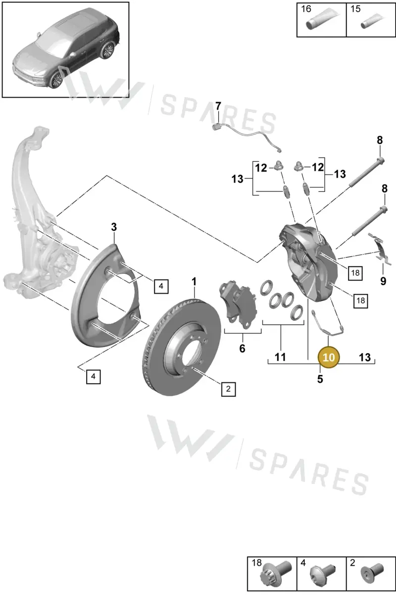 7P5615701C — Porsche Cayenne (2017-2023) diagram p51602005, position 10