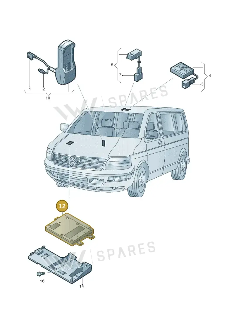 7P6035730P — Volkswagen Transp. caravelle (2011-2015) diagram 679035500, position 12