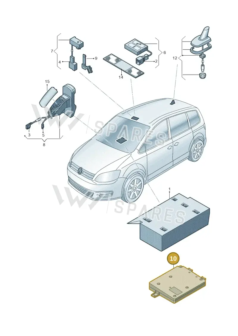 7P6035730P — Volkswagen Sharan Blue Motion (2010-2015) diagram 689035540, position 10