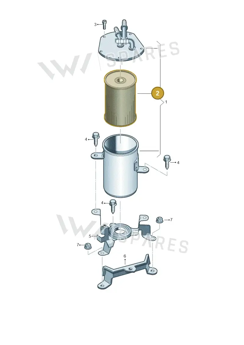 7P6127177A — Volkswagen Touareg BlueMotion (2014-2018) diagram 693127200, position 2