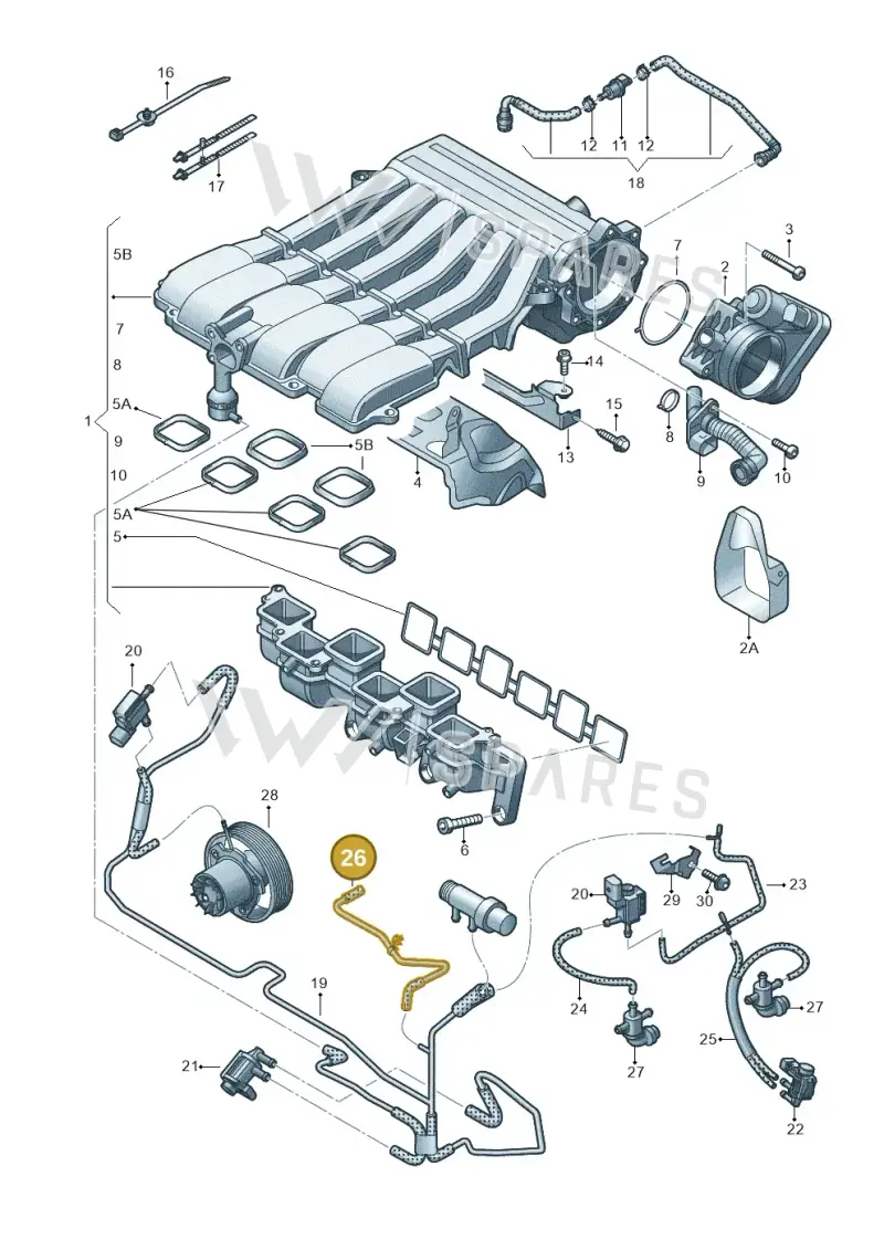7P6133778 — Volkswagen Touareg (2012-2014) diagram 693133750, position 26